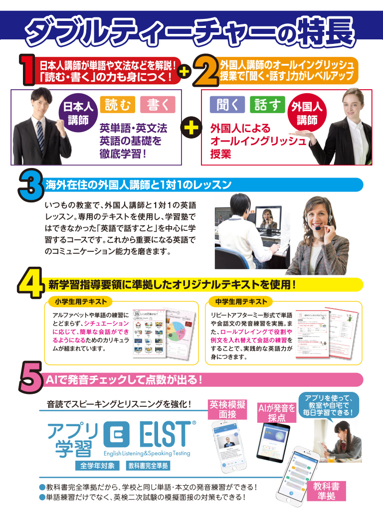 ダブルティーチャーシステムの特徴